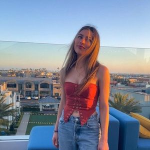 lioness east gate corset red NWT